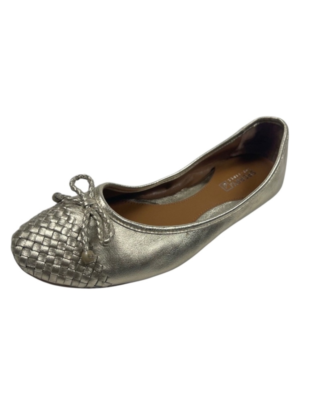 Sperry Maya Gold Mettalic Leather  Ballet Flats Size 9